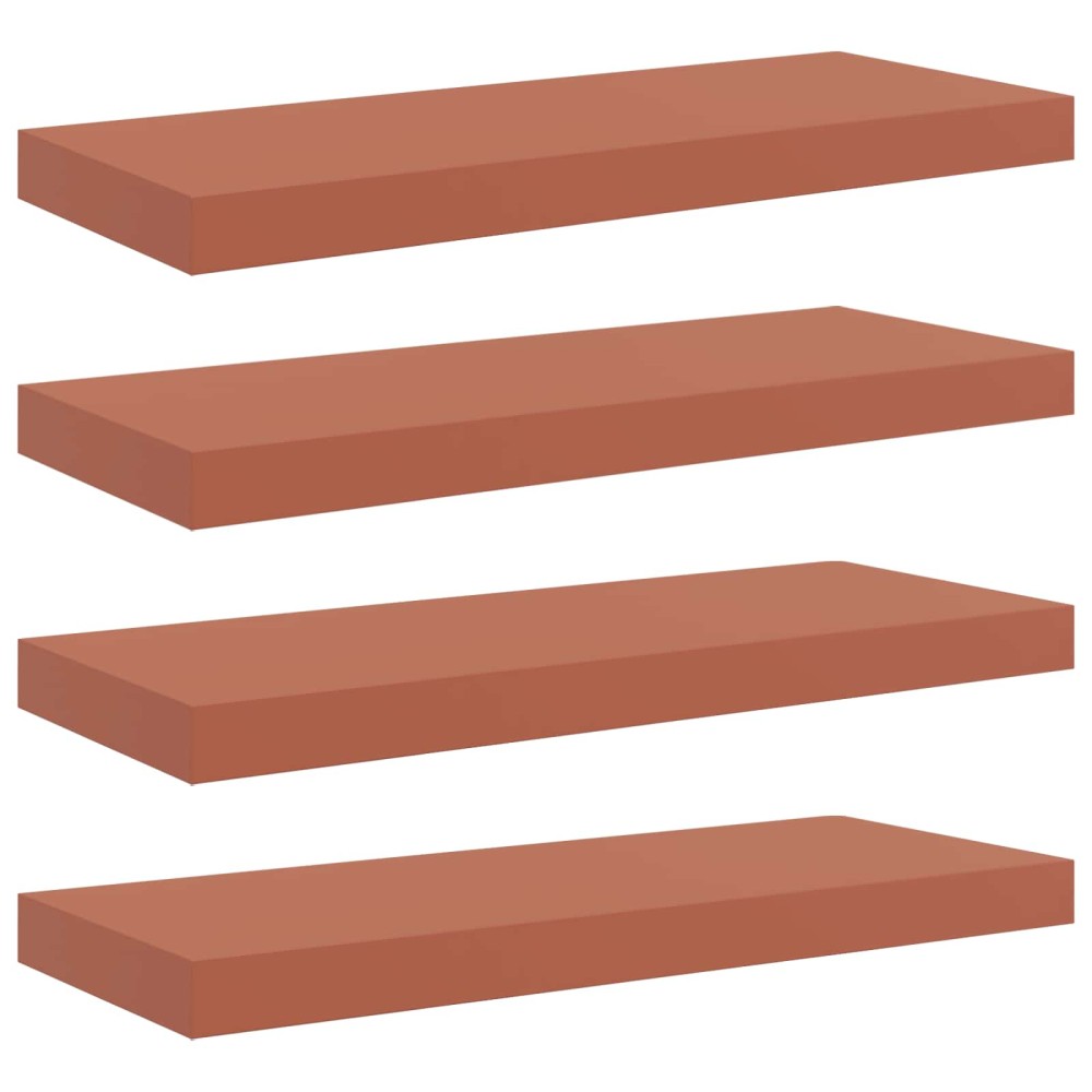 vidaXL Ράφι Τοίχου Επιτοίχιο 4 τμχ. Κόκκινο 60 x 23,5 x 3,8 cm