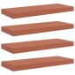 vidaXL Ράφι Τοίχου Επιτοίχιο 4 τμχ. Κόκκινο 60 x 23,5 x 3,8 cm