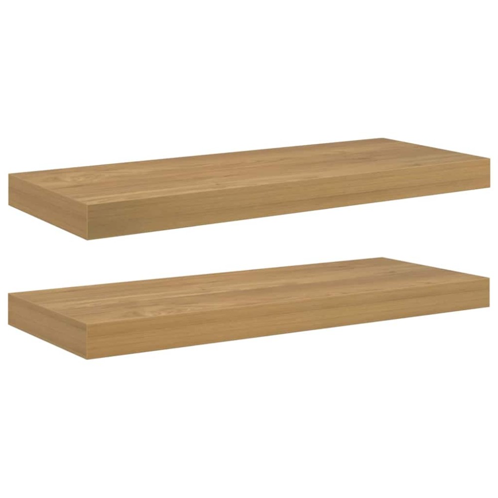 vidaXL Ράφι Τοίχου Επιτοίχιο 2 τμχ. Καφέ 60 x 23,5 x 3,8 cm