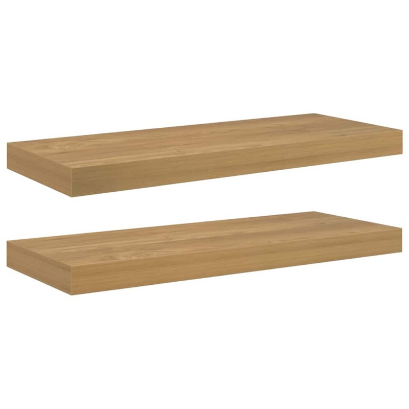 vidaXL Ράφι Τοίχου Επιτοίχιο 2 τμχ. Καφέ 60 x 23,5 x 3,8 cm