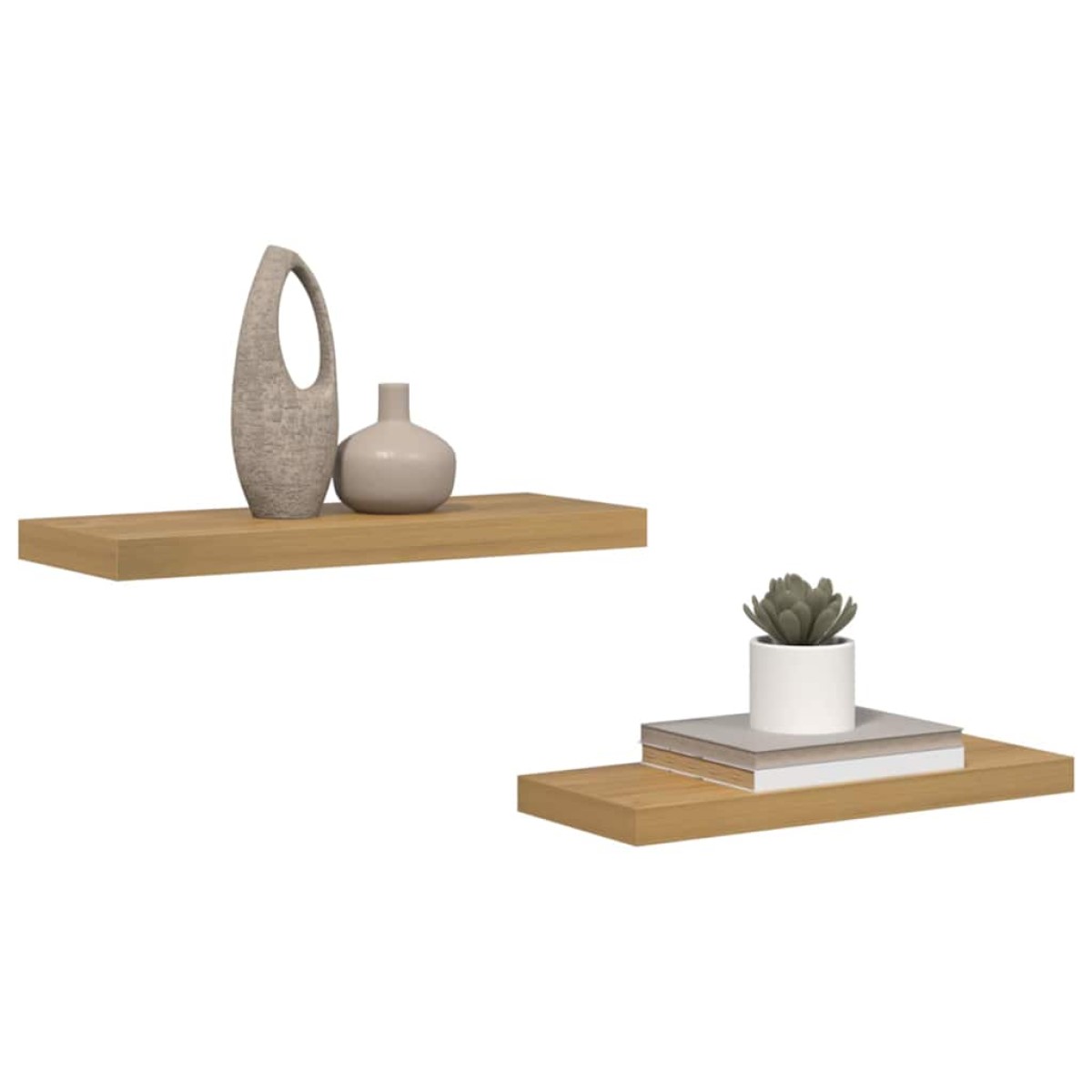 vidaXL Ράφι Τοίχου Επιτοίχιο 2 τμχ. Καφέ 60 x 23,5 x 3,8 cm
