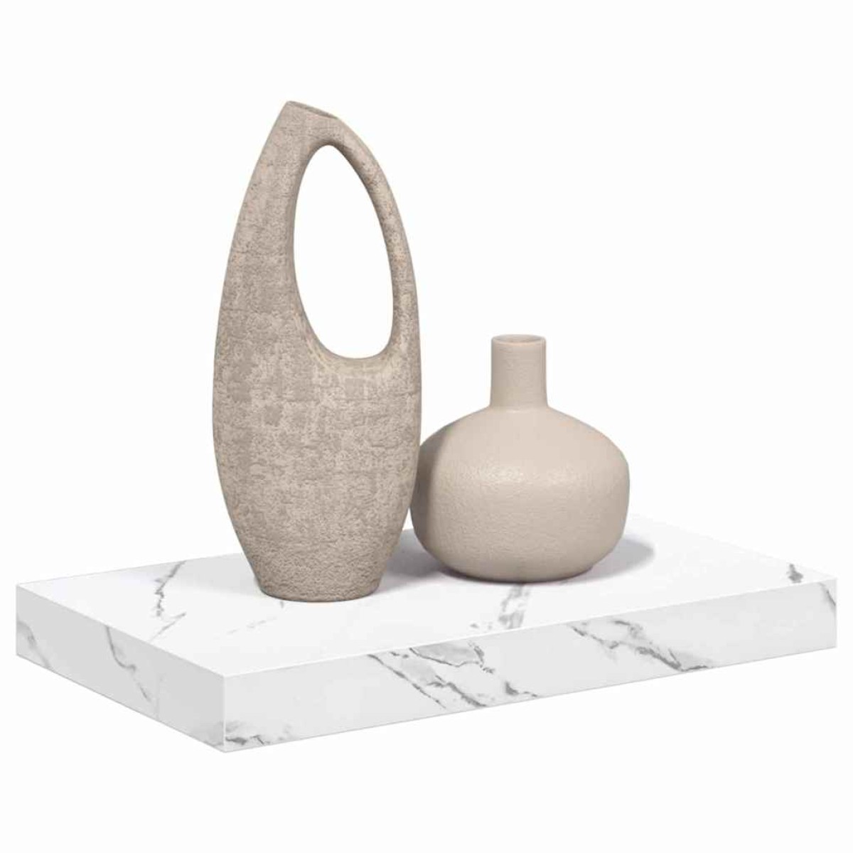 vidaXL Ράφι Τοίχου Επιτοίχιο Λευκό Μάρμαρο 40 x 23,5 x 3,8 εκ.