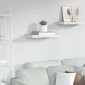 vidaXL Ράφι Τοίχου Επιτοίχιο Λευκό Μάρμαρο 50 x 23,5 x 3,8 εκ