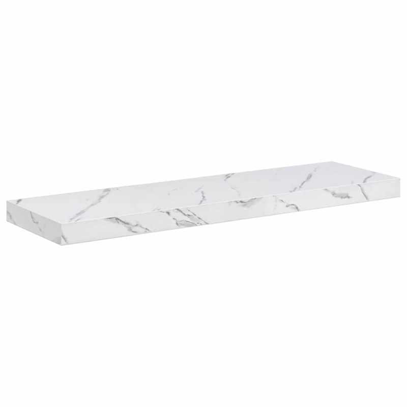 vidaXL Ράφι Τοίχου Επιτοίχιο Λευκό Μάρμαρο 80 x 23,5 x 3,8 cm