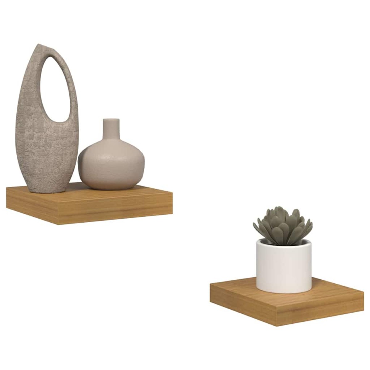 vidaXL Ράφι Τοίχου Επιτοίχιο 2 τμχ. Μπεζ 23 x 23,5 x 3,8 cm