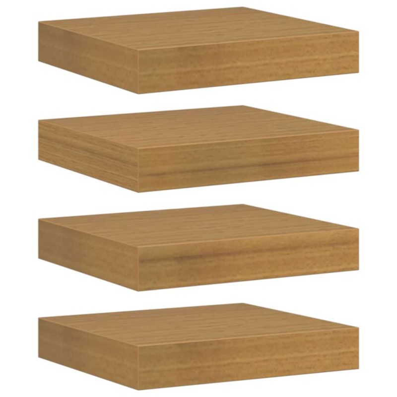 vidaXL Ράφι Τοίχου Επιτοίχιο 4 τμχ. Μπεζ 23 x 23,5 x 3,8 cm