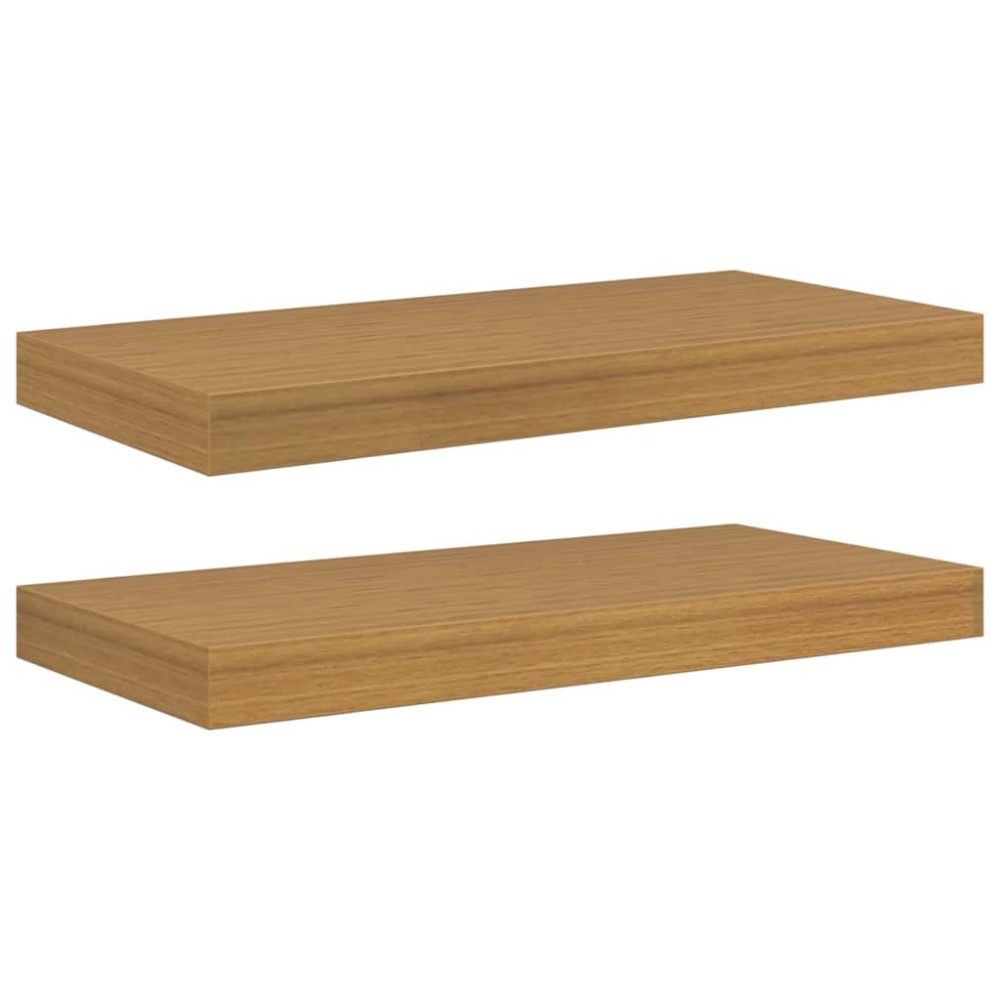vidaXL Ράφι Τοίχου Επιτοίχιο 2 τμχ. Μπεζ 50 x 23,5 x 3,8 εκ