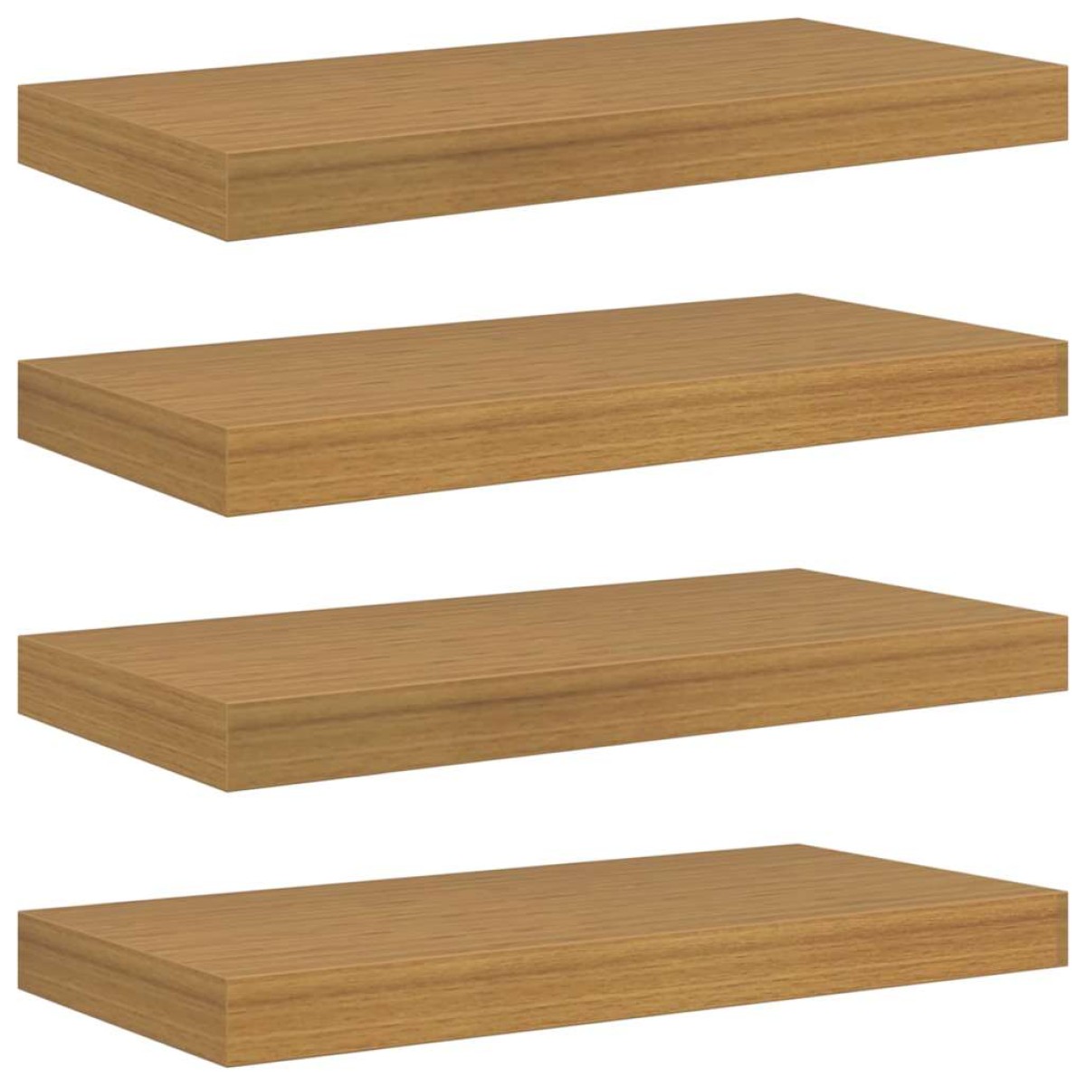vidaXL Ράφι Τοίχου Επιτοίχιο 4 τμχ. Μπεζ 50 x 23,5 x 3,8 εκ