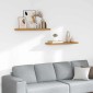 vidaXL Ράφι Τοίχου Επιτοίχιο 2 τμχ. Μπεζ 90 x 23,5 x 3,8 cm
