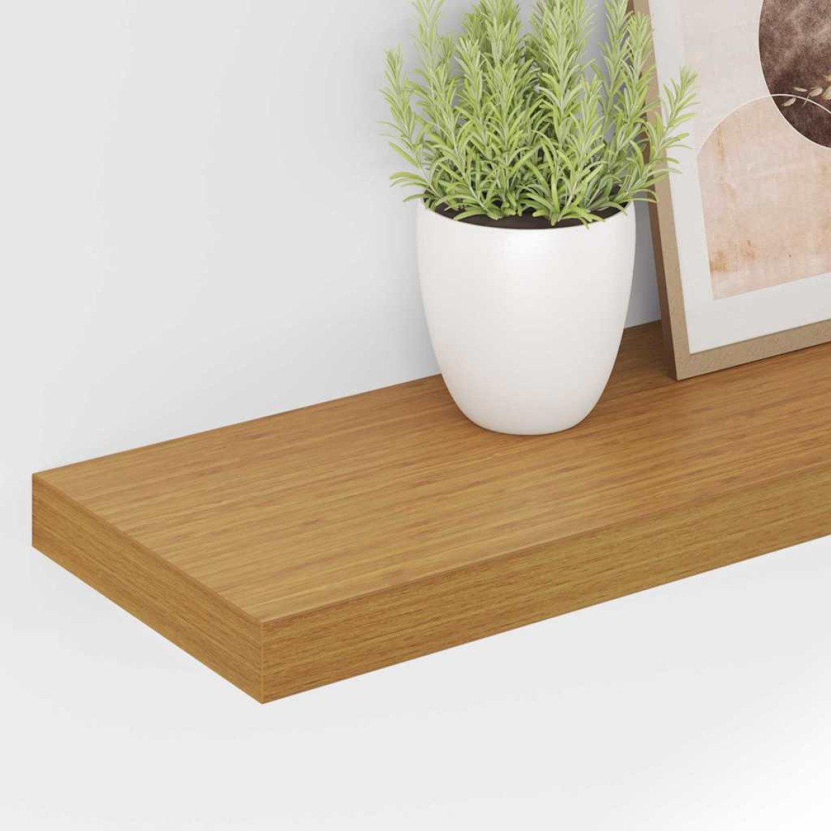 vidaXL Ράφι Τοίχου Επιτοίχιο 4 τμχ. Μπεζ 120 x 23,5 x 3,8 cm