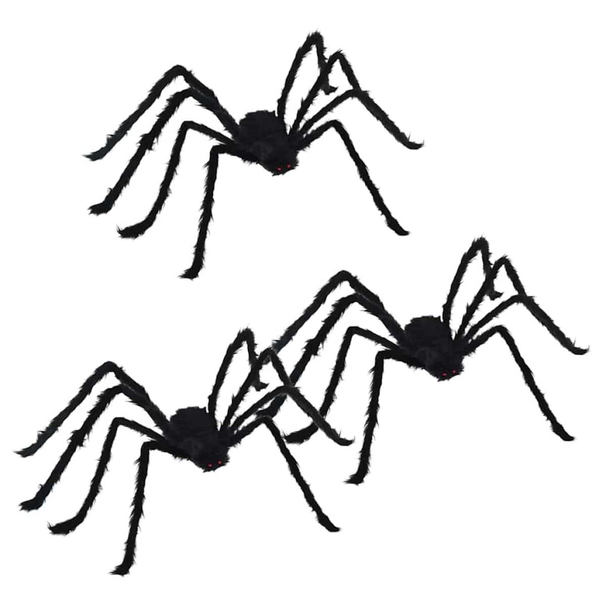 vidaXL Διακόσμηση Halloween Αράχνη 3 τμχ. Μαύρο 150 cm