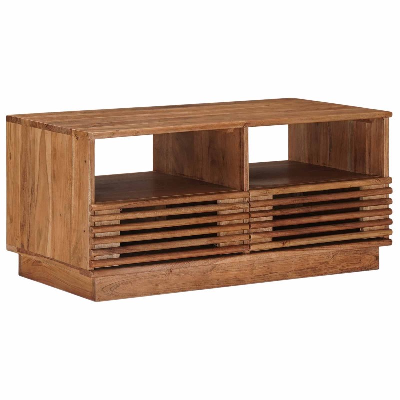 vidaXL Χειροποίητο Τραπέζι Καφέ Καφέ Τικ 85 x 45,5 x 40 εκ