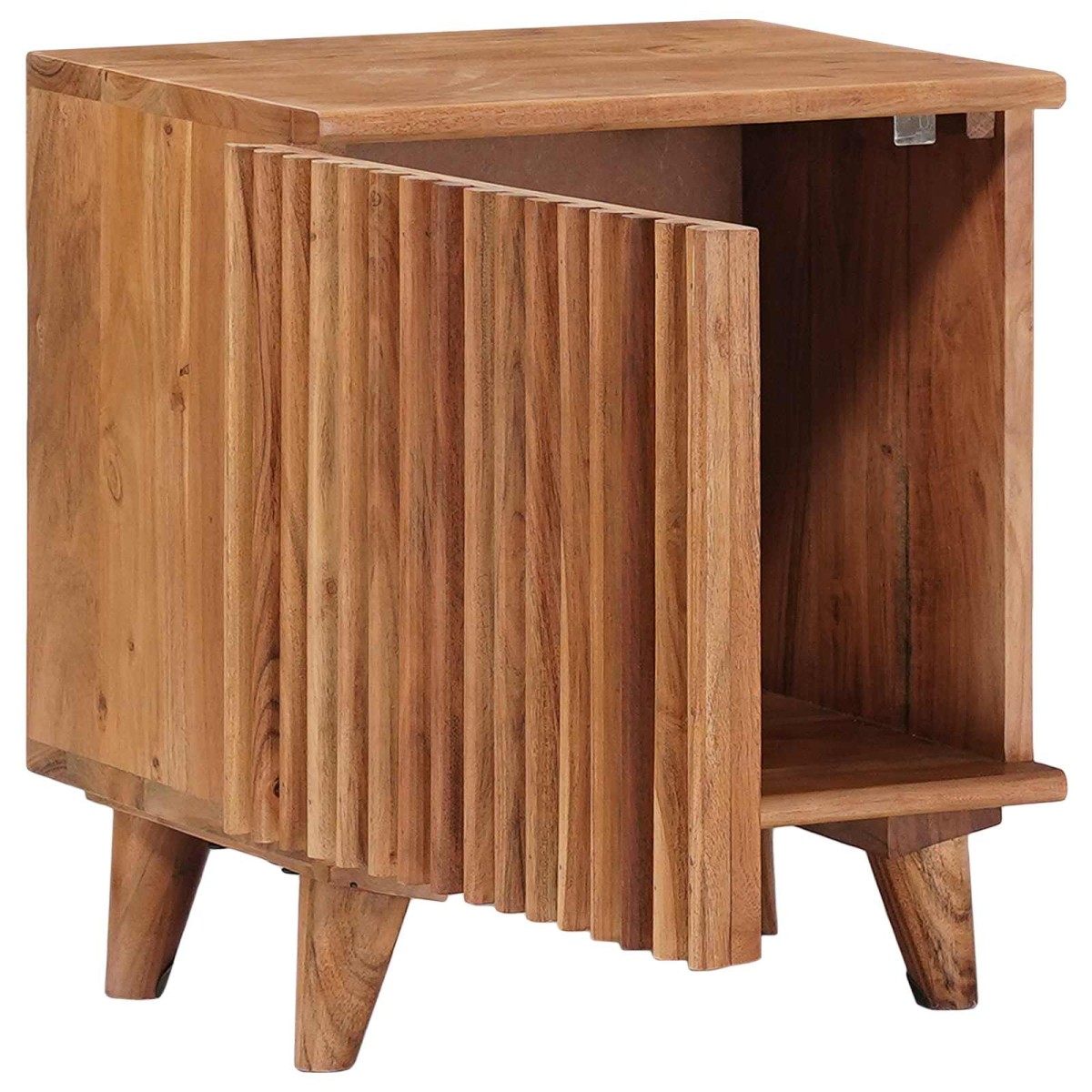 vidaXL Χειροποίητο Κομοδίνο Καφέ Τίκ 40 x 30 x 45 cm