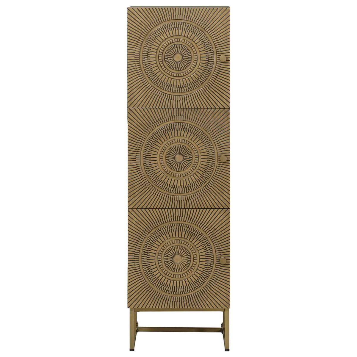 vidaXL Highboard Ορείχαλκος 35 x 30 x 120 cm