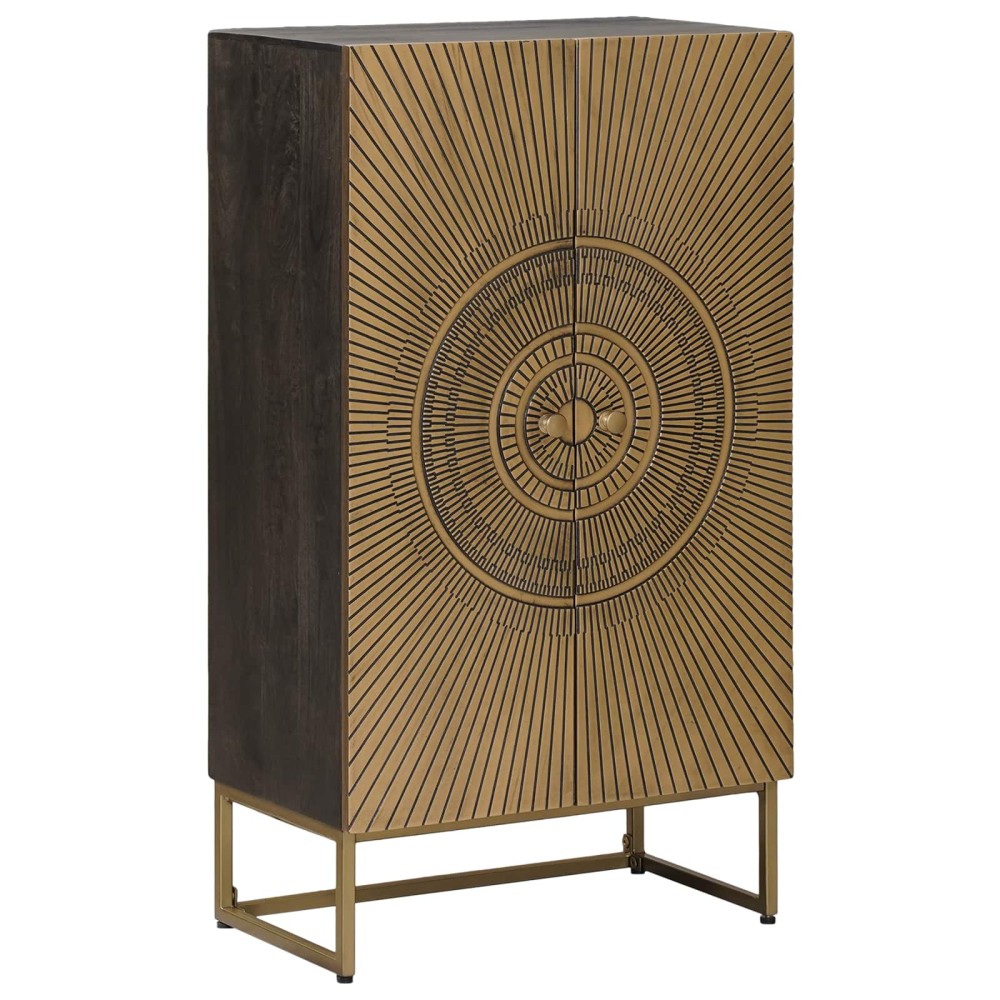 vidaXL Highboard Ορείχαλκος 53,5 x 30 x 95 εκ