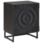 vidaXL Χειροποίητο Κομοδίνο Μαύρο 40 x 30 x 50 cm Στερεό ξύλο μάνγκο