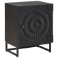 vidaXL Χειροποίητο Κομοδίνο Μαύρο 40 x 30 x 50 cm Στερεό ξύλο μάνγκο