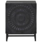 vidaXL Χειροποίητο Κομοδίνο Μαύρο 40 x 30 x 50 cm Στερεό ξύλο μάνγκο