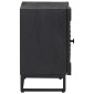 vidaXL Χειροποίητο Κομοδίνο Μαύρο 40 x 30 x 50 cm Στερεό ξύλο μάνγκο