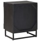 vidaXL Χειροποίητο Κομοδίνο Μαύρο 40 x 30 x 50 cm Στερεό ξύλο μάνγκο