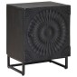 vidaXL Χειροποίητο Κομοδίνο Μαύρο 40 x 30 x 50 cm Στερεό ξύλο μάνγκο