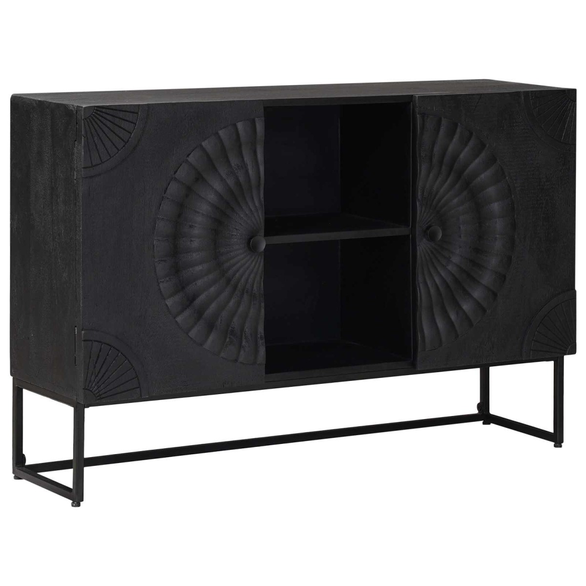 vidaXL Πλαϊνό γραφείο Μαύρο 105 x 30 x 68 εκ
