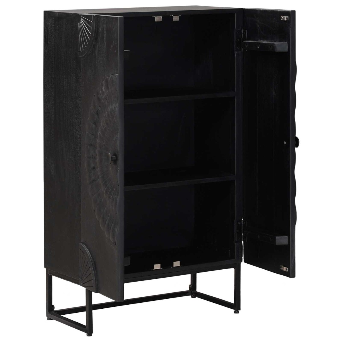 vidaXL Highboard Μαύρο 55 x 30 x 95 εκ