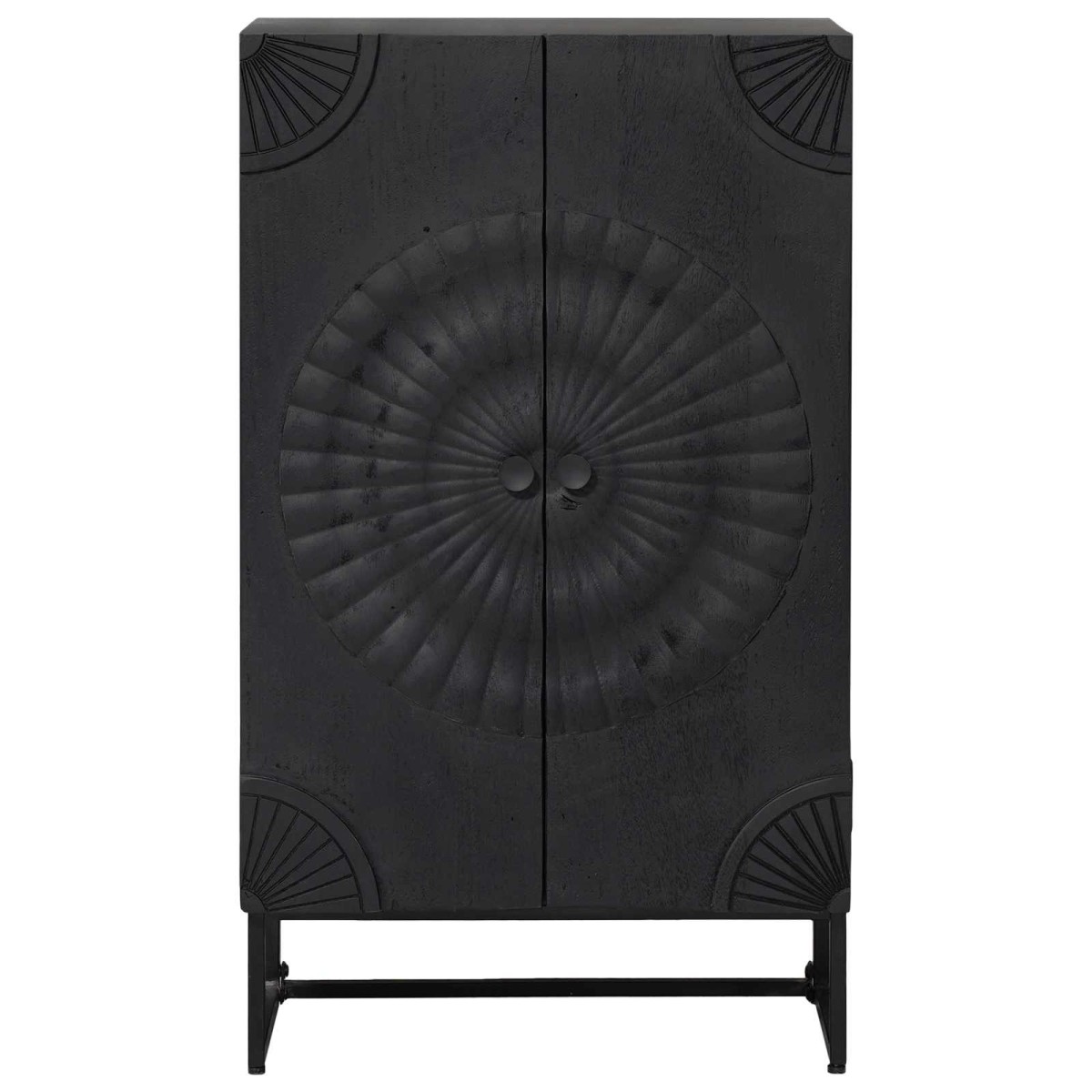 vidaXL Highboard Μαύρο 55 x 30 x 95 εκ