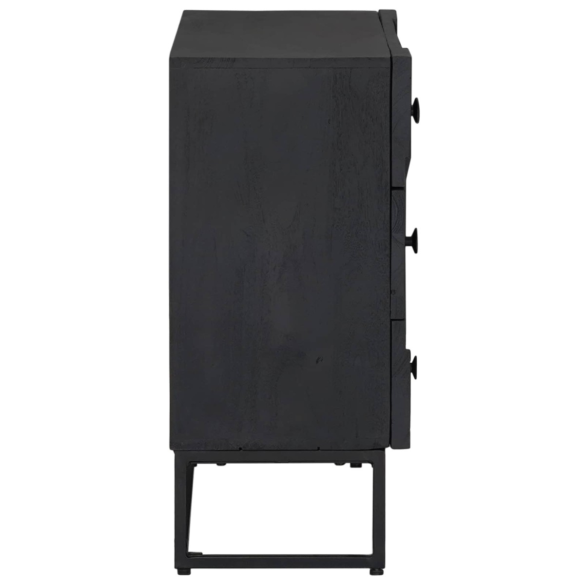 vidaXL Ντουλάπι με Συρτάρια με συρτάρι Μαύρο 75 x 30 x 65 εκ