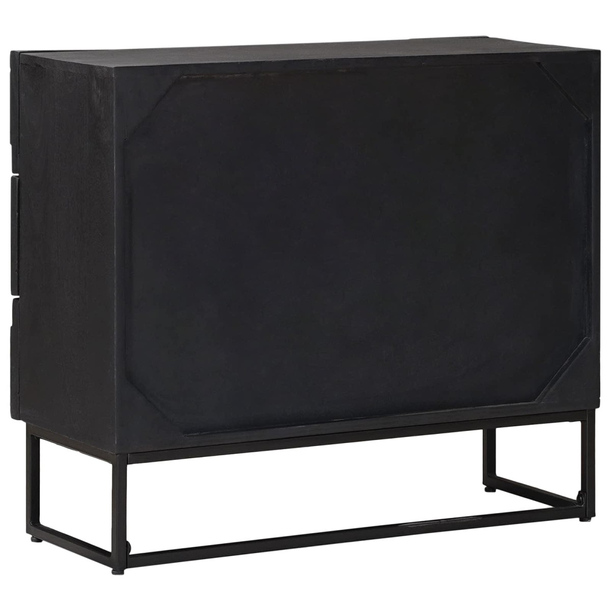 vidaXL Ντουλάπι με Συρτάρια με συρτάρι Μαύρο 75 x 30 x 65 εκ