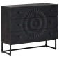 vidaXL Ντουλάπι με Συρτάρια με συρτάρι Μαύρο 75 x 30 x 65 εκ