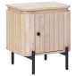 vidaXL Χειροποίητο Κομοδίνο Λευκό 40 x 30 x 45 cm Στερεό ξύλο μάνγκο