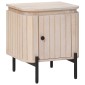vidaXL Χειροποίητο Κομοδίνο Λευκό 40 x 30 x 45 cm Στερεό ξύλο μάνγκο
