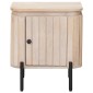 vidaXL Χειροποίητο Κομοδίνο Λευκό 40 x 30 x 45 cm Στερεό ξύλο μάνγκο