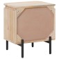 vidaXL Χειροποίητο Κομοδίνο Λευκό 40 x 30 x 45 cm Στερεό ξύλο μάνγκο