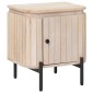 vidaXL Χειροποίητο Κομοδίνο Λευκό 40 x 30 x 45 cm Στερεό ξύλο μάνγκο