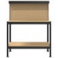 vidaXL Εργαστηριακός πάγκος με ράφι Μαύρο 114 x 54 x 145 εκ.