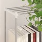 vidaXL Τούβλο Ράφι με αποθήκευση Λευκό 42,5 x 27 x 91,5 εκ. Αλουμίνιο