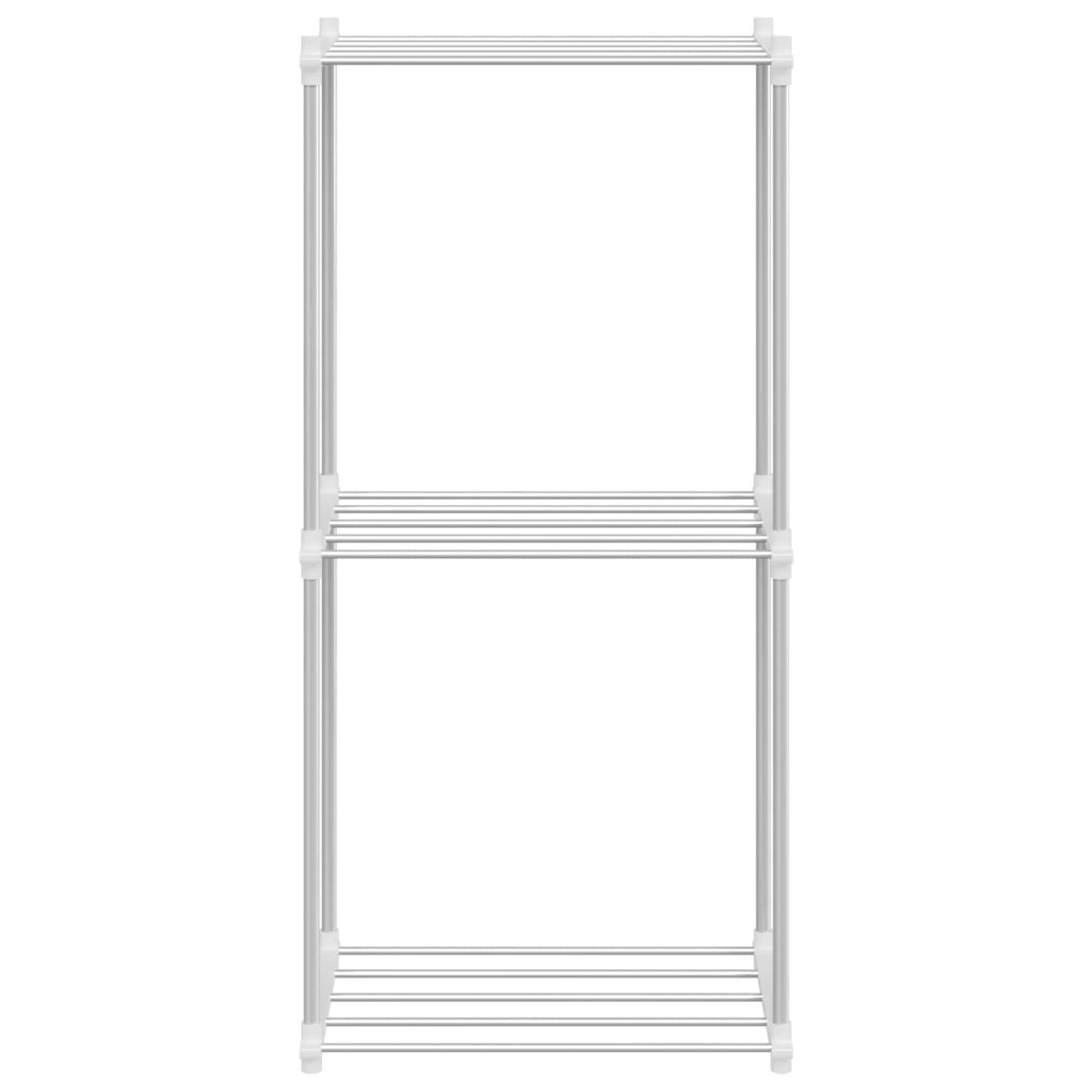 vidaXL Τούβλο Ράφι με αποθήκευση Λευκό 42,5 x 27 x 91,5 εκ. Αλουμίνιο