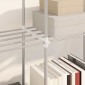 vidaXL Τούβλο Ράφι με αποθήκευση Λευκό 129 x 27 x 132 εκ Αλουμίνιο