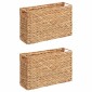 vidaXL Καλάθια Μαγazines 2 τμχ. Υάκινθος νερού 39 x 14 x 25 εκ Φυσικό
