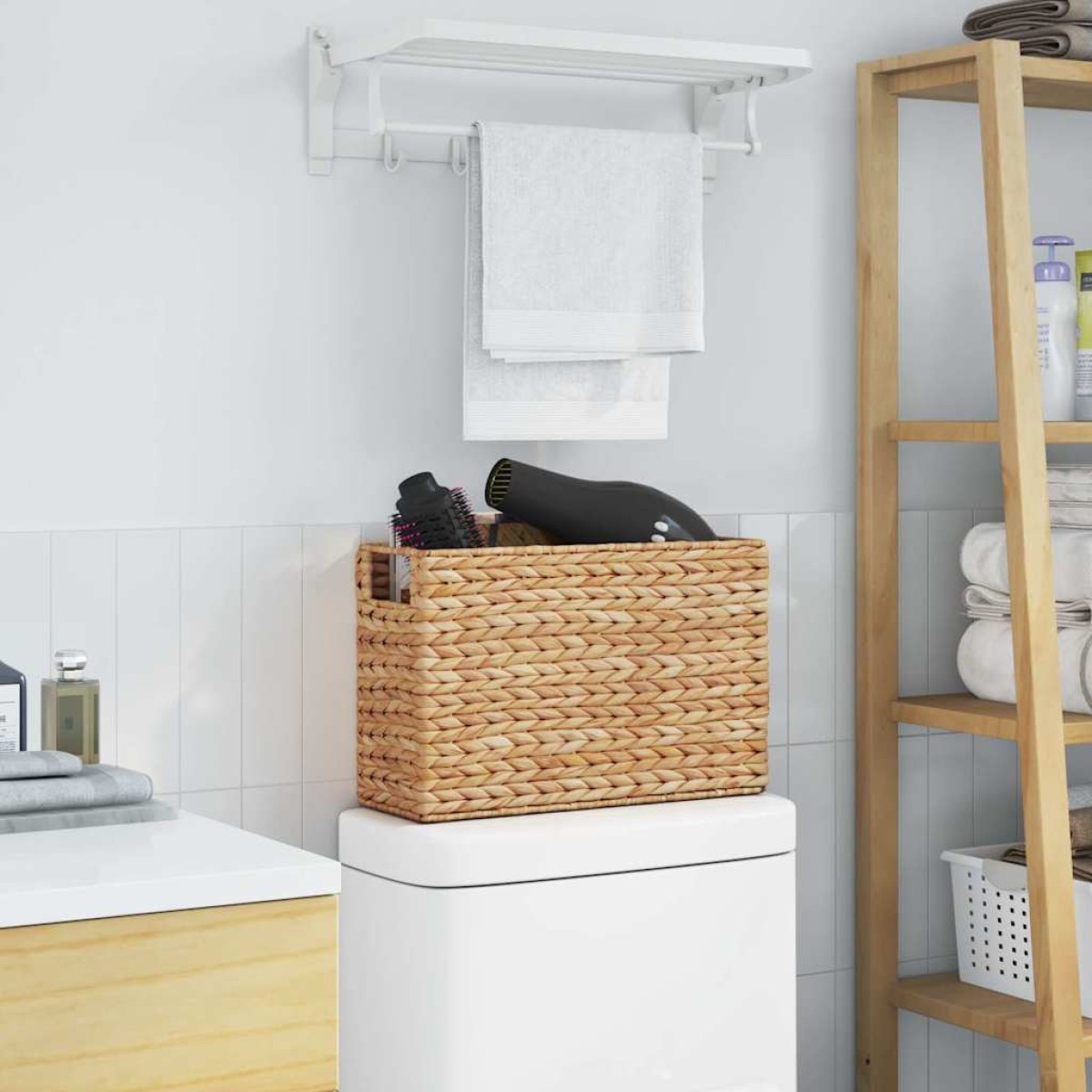 vidaXL Καλάθια Μαγazines 2 τμχ. Υάκινθος νερού 39 x 14 x 25 εκ Φυσικό
