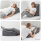 vidaXL Μαξιλάρι Ποδιών Γκρι 68 x 40 x 18 εκ. PU Αφρός