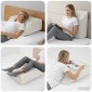vidaXL Μαξιλάρι Ποδιών Μονόχρωμο Λευκό 63 x 52 x 19,5 εκ PU Αφρός