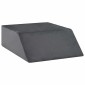 vidaXL Μαξιλάρι Ποδιών Μονόχρωμο Γκρι 63 x 52 x 19 εκ PU Αφρός