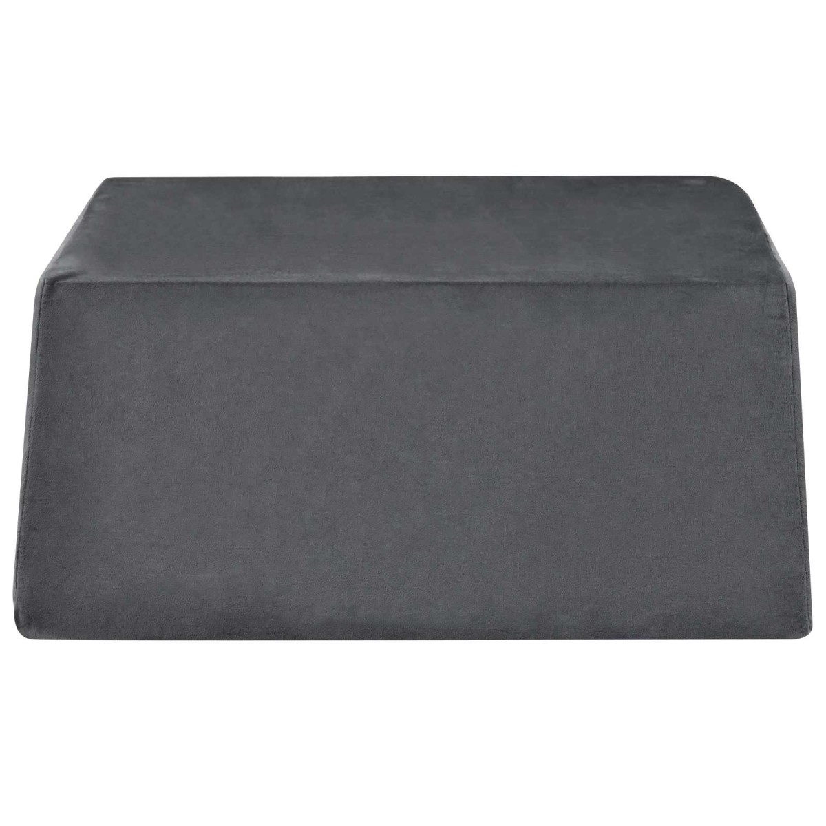 vidaXL Μαξιλάρι Ποδιών Μονόχρωμο Γκρι 63 x 52 x 19 εκ PU Αφρός
