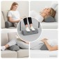vidaXL Μαξιλάρι Ποδιών Γεωμετρικό Γκρι 52 x 20 x 11 εκ Αφρός Μνήμης