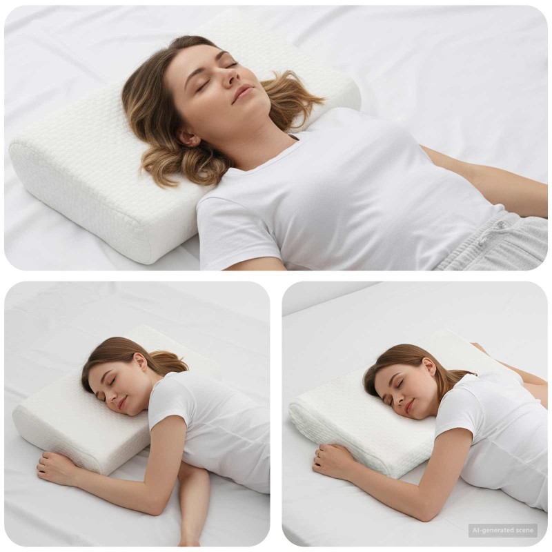 vidaXL Μαξιλάρι Ύπνου Μονόχρωμο Λευκό 60 x 37 x 12,5 εκ Αφρός Μνήμης