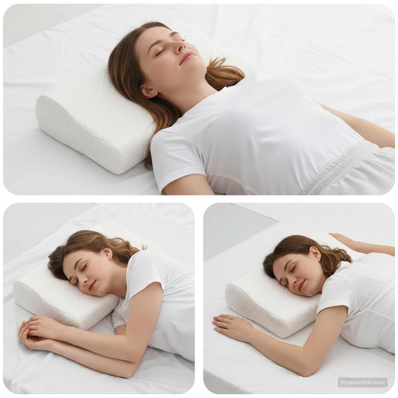 vidaXL Μαξιλάρι Ύπνου Μονόχρωμο Λευκό 50 x 30 x 10,5 εκ Αφρός Μνήμης
