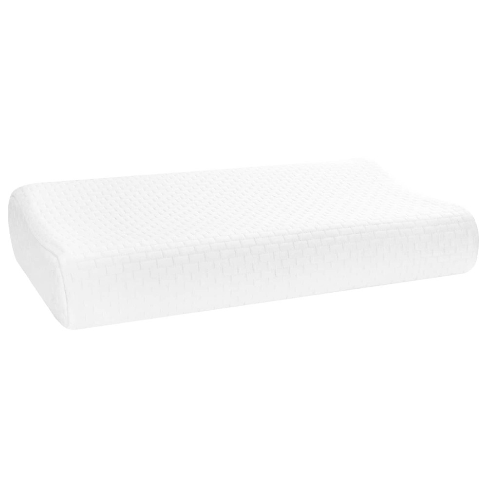 vidaXL Μαξιλάρι Ύπνου Μονόχρωμο Λευκό 80 x 40 x 12,5 εκ Αφρός Μνήμης